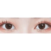 LensTown It's Natural Cappuccino — both eyes wearing the contact lenses