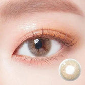 LensTown Kiralet Brown — single-eye close-up showing the contact lens appearance