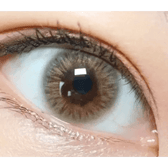 LensTown Kiralet Brown — single-eye close-up showing the contact lens appearance