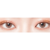 LensTown Kiralet Brown — both eyes wearing the contact lenses