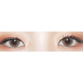 LensTown Kiralet Brown — both eyes wearing the contact lenses