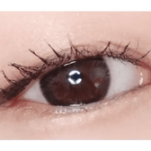 LensTown Konimo2 Black — single-eye close-up showing the contact lens appearance