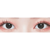 LensTown Konimo2 Black — both eyes wearing the contact lenses