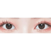 LensTown Konimo2 Choco — both eyes wearing the contact lenses