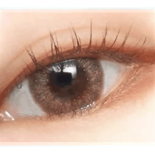 LensTown Lighly Lily Marry Brown (20p) — single-eye close-up showing the contact lens appearance