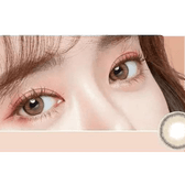 LensTown Lighly Rose Beige (30p) — model portrait showing the contact lens look