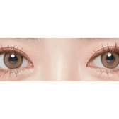 LensTown Lighly Rose Beige (30p) — both eyes wearing the contact lenses