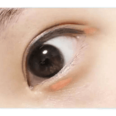 LensTown Nudy Coco Black (10p) — single-eye close-up showing the contact lens appearance