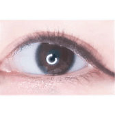 LensTown Nudy Coco Black (10p) — single-eye close-up showing the contact lens appearance
