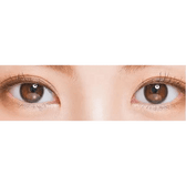 LensTown Nudy Coco Black (10p) — both eyes wearing the contact lenses
