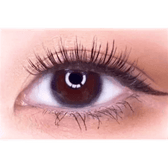 LensTown Nudy Coco Black (10p) — single-eye close-up showing the contact lens appearance