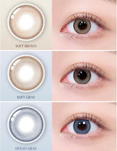 LensTown 1Day Odd I's Ocean Gray (10p) colored contact lens, 13.2mm graphic diameter, Daily wear