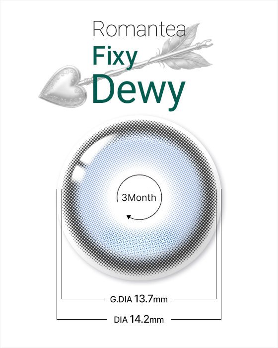 LensTown Romantea Fixy Dewy Tear Blue 3 Months (2p)
