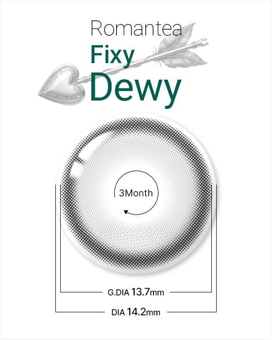 LensTown Romantea Fixy Dewy Tear Gray 3 Months (2p) — image 2