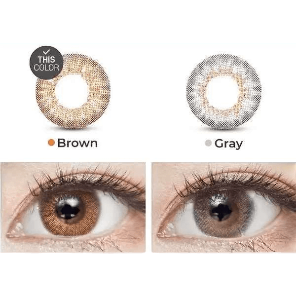 LensVery Anello No.1 Brown — contact lens appearance comparison