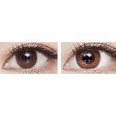 LensVery Anello No.1 Brown — both eyes wearing the contact lenses