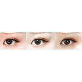 LensVery Anello No.1 Gray — both eyes wearing the contact lenses
