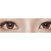 LensVery Anello No.3 Brown — both eyes wearing the contact lenses