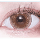 LensVery Anello No.3 Brown — single-eye close-up showing the contact lens appearance
