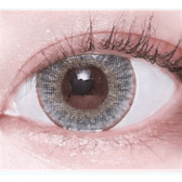 LensVery Anello No.3 Gray — single-eye close-up showing the contact lens appearance