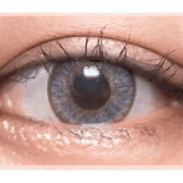LensVery Anello No.3 Gray — single-eye close-up showing the contact lens appearance