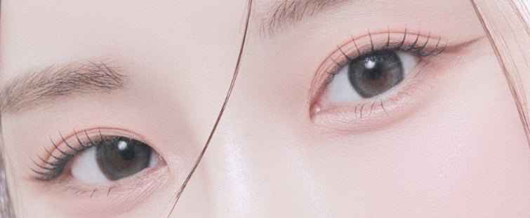 LensVery Butterflos Gray colored contact lens, 12.8mm graphic diameter, Monthly wear