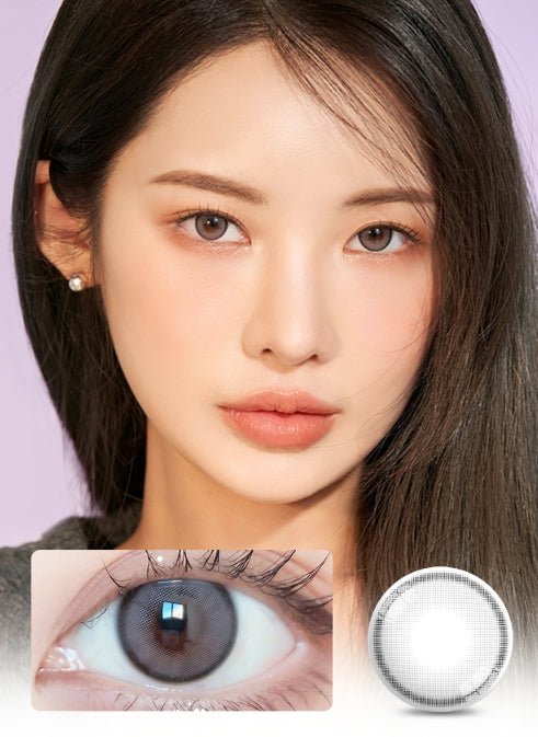 LensVery Day Ring Gray (10p) colored contact lens, 12.5mm graphic diameter, Daily wear
