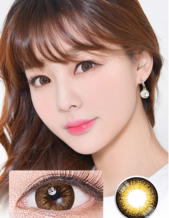 LensVery Heba Brown colored contact lens, 14.2mm graphic diameter, 3-6 Months wear