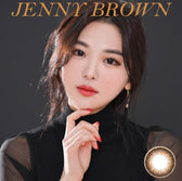 LensVery Jenny Brown colored contacts - model wearing the lenses