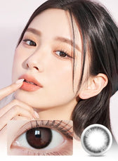 LensVery Just Black colored contact lens, 13.4mm graphic diameter, Monthly wear