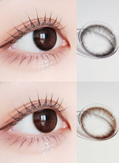 LensVery Just Black colored contact lens, 13.4mm graphic diameter, Monthly wear