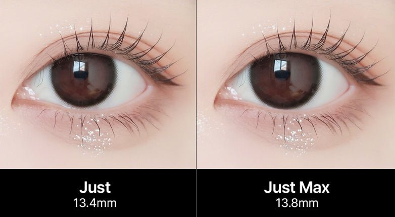 LensVery Just Max Black colored contact lens, 13.8mm graphic diameter, Monthly wear