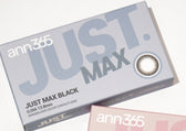 LensVery Just Max Black colored contact lens, 13.8mm graphic diameter, Monthly wear
