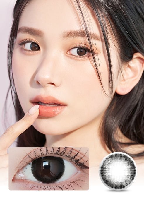 LensVery Just Mega Black colored contact lens, 14.2mm graphic diameter, Monthly wear