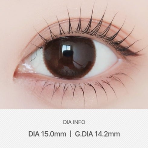 LensVery Just Mega Choco colored contact lens, 14.2mm graphic diameter, Monthly wear