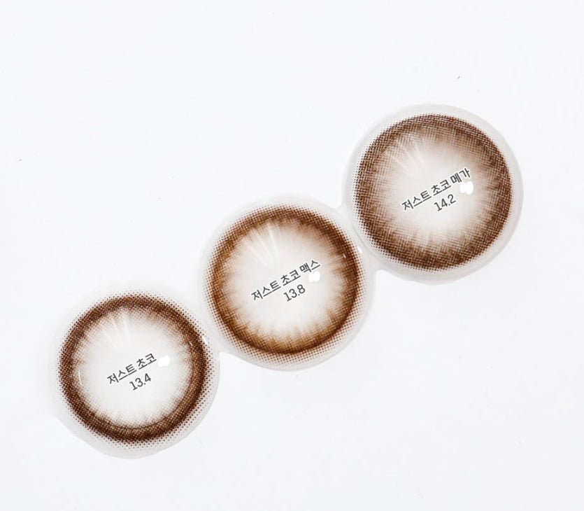 LensVery Just Mega Choco colored contact lens, 14.2mm graphic diameter, Monthly wear