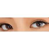 LensVery My Ann Only Brown — both eyes wearing the contact lenses