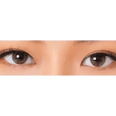 LensVery My Ann Only Brown — both eyes wearing the contact lenses