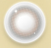 LensVery Powdery Brown colored contact lens, 13.4mm graphic diameter, Monthly wear
