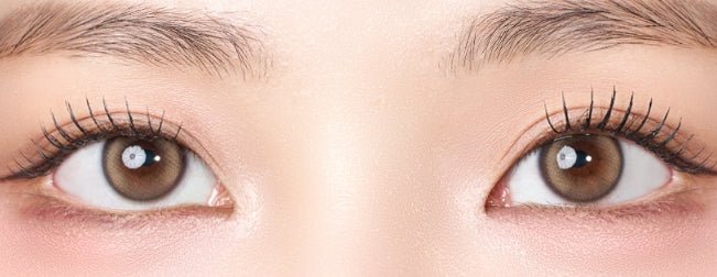 LensVery Ruddy Ash Beige Brown colored contact lens, 13.3mm graphic diameter, Monthly wear