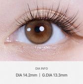 LensVery Ruddy Brown colored contact lens, 13.3mm graphic diameter, Monthly wear