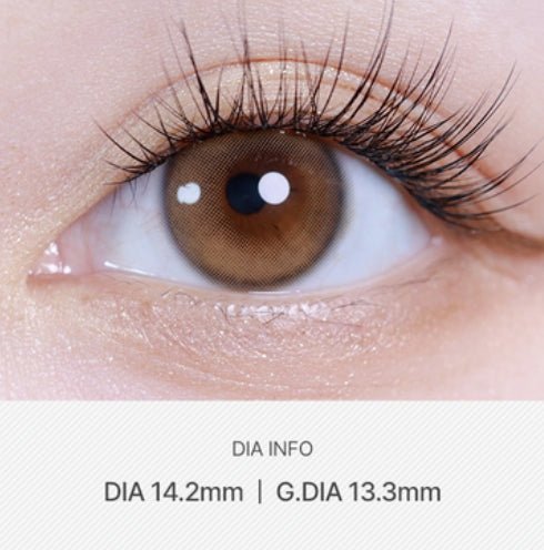 LensVery Ruddy Brown colored contact lens, 13.3mm graphic diameter, Monthly wear