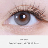 LensVery Ruddy Gray colored contact lens, 13.3mm graphic diameter, Monthly wear