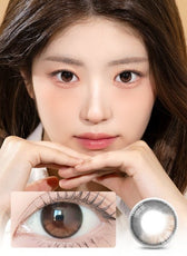 LensVery Shimmer Coral Brown colored contact lens, 13.5mm graphic diameter, Monthly wear