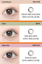 LensVery Shimmer Olive Green colored contact lens, 13.5mm graphic diameter, Monthly wear