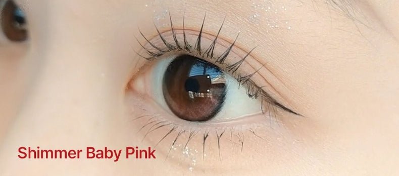 LensVery Shimmer Baby Pink colored contact lens, 13.5mm graphic diameter, Monthly wear