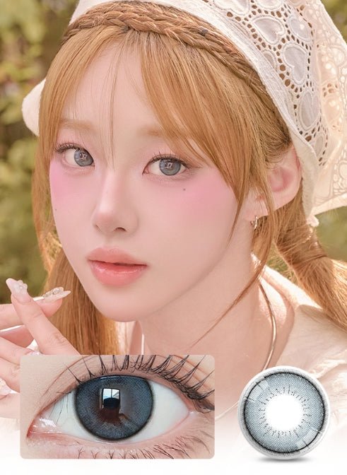 LensVery Shu Shu Blue colored contact lens, 13.6mm graphic diameter, Monthly wear