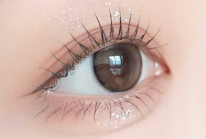 LensVery Shu Shu Brown colored contact lens, 13.6mm graphic diameter, Monthly wear