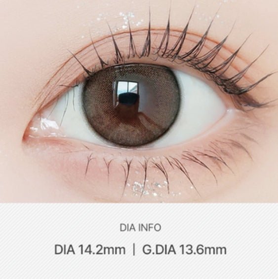 LensVery Shu Shu Brown colored contact lens, 13.6mm graphic diameter, Monthly wear