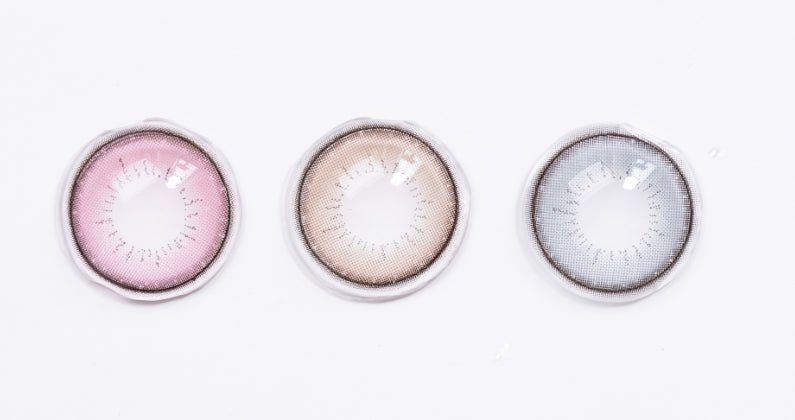 LensVery Shu Shu Pink colored contact lens, 13.6mm graphic diameter, Monthly wear